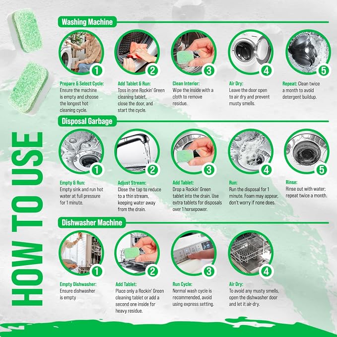 Rockin' Green Deep Cleaning and Deodorizing Tablets - Image 3