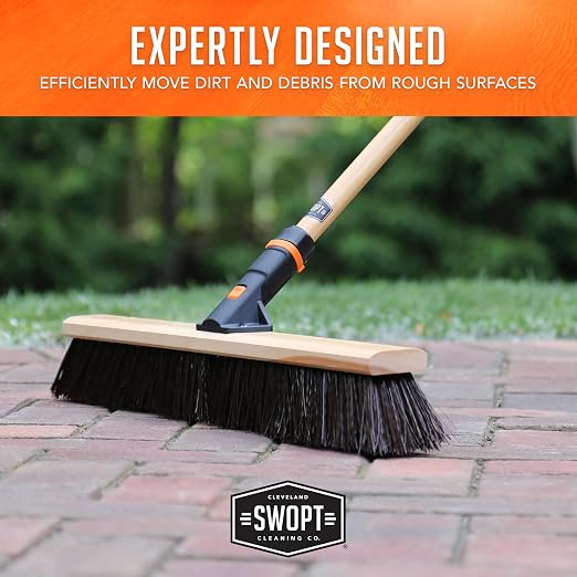 SWOPT 24” Premium Rough Surface Push Broom Head — Outdoor Push Broom - Image 7