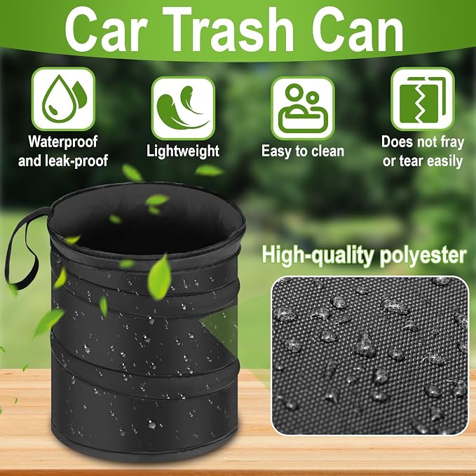 2 PCS Car Trash Can, Collapsible Pop-up Car Garbages Can, Portable Garbage Bin - Image 2