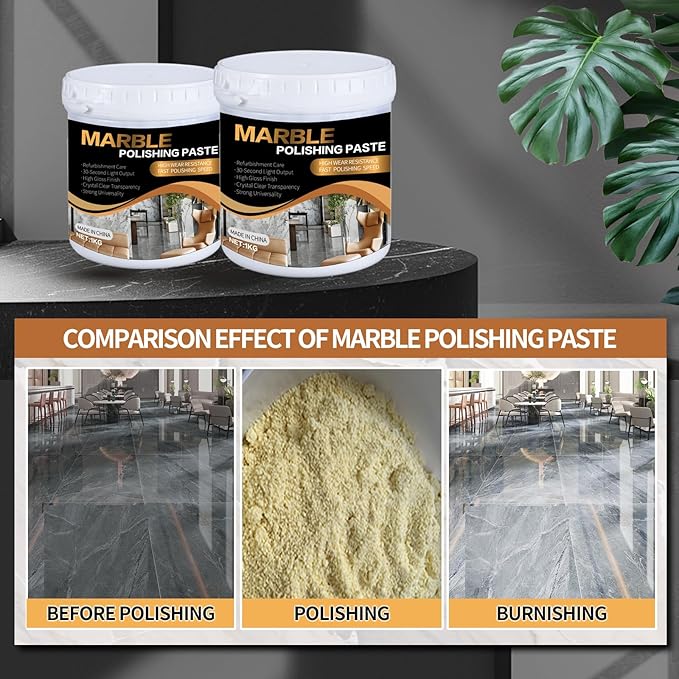 Marble Polishing Paste, Professional Marble Cleaner & Quartz Polish, Stone - Image 5