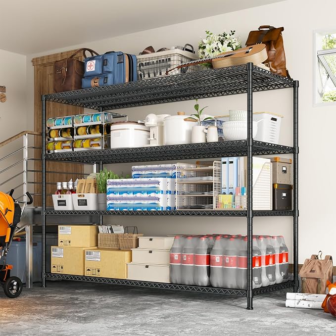68.1"W Storage Shelves 2500LBS Wire Shelving Unit, Garage Shelving Heavy Duty - Image 9