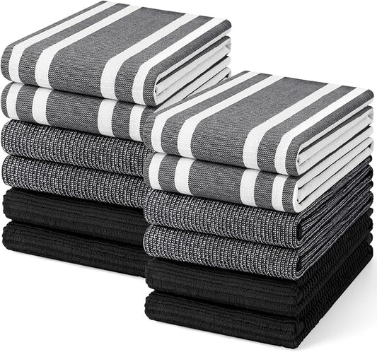 Homaxy Premium Kitchen Towels, Large Cotton 380 GSM Kitchen Hand Towels by Homaxy