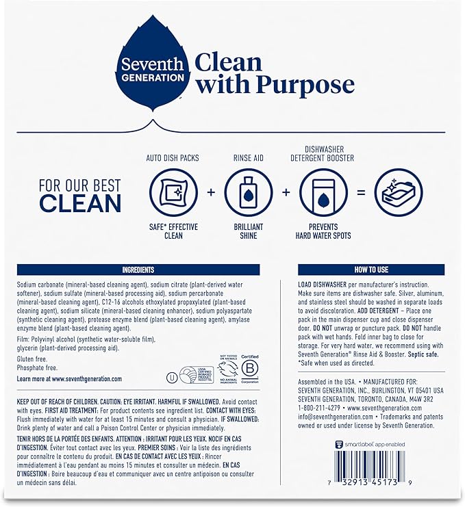 Seventh Generation Dishwasher Detergent Packs - Image 6