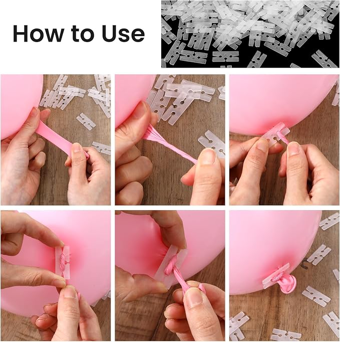 300 Pcs Balloon Ties Plastic Balloon Clips - Image 5