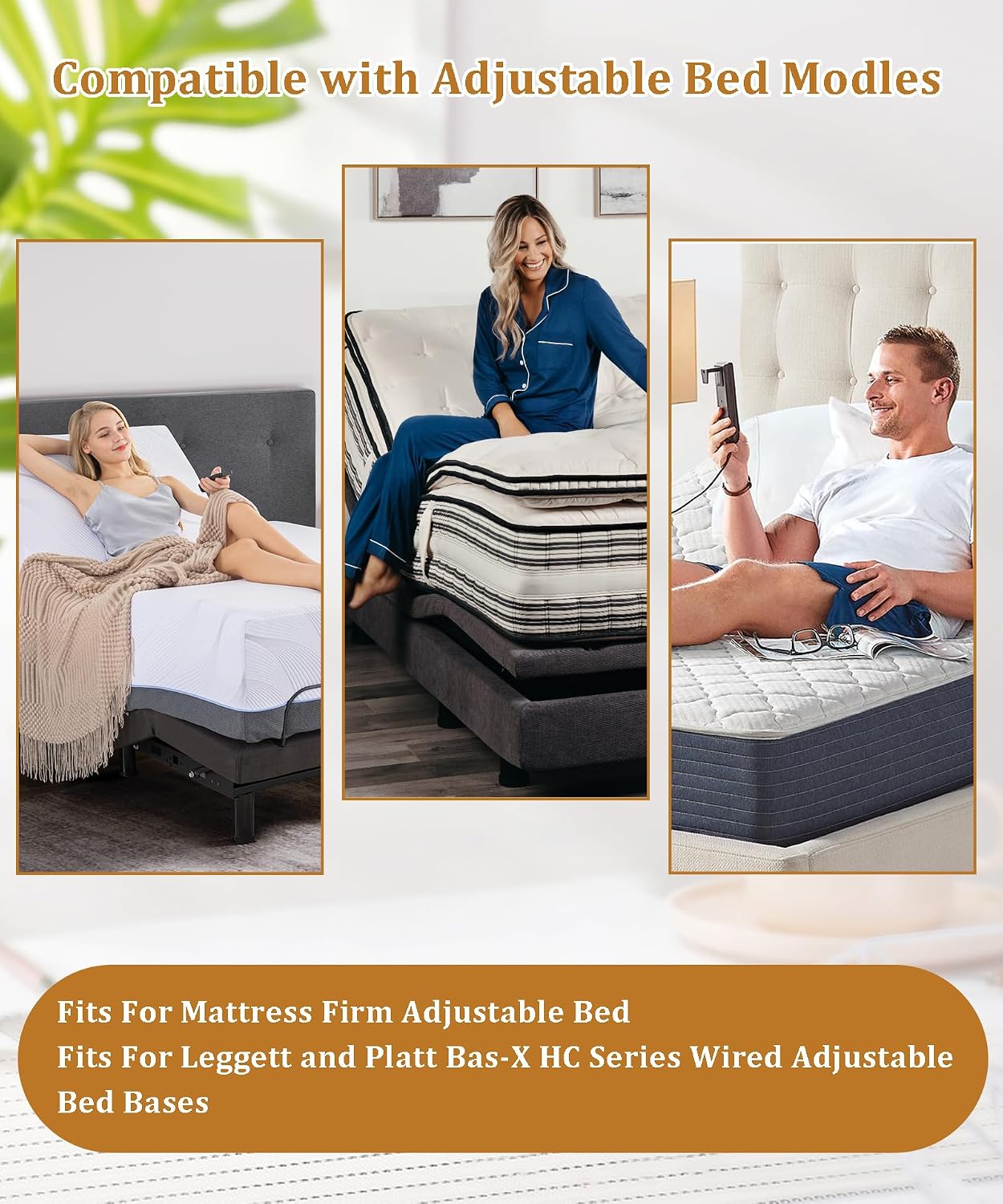 ‌5-Pin Adjustable Beds Wired Remote Control Fits for Matt,Firm 50 Series, Leggett & Platt Bas-X CF, and Richmat HJH5 Models‌