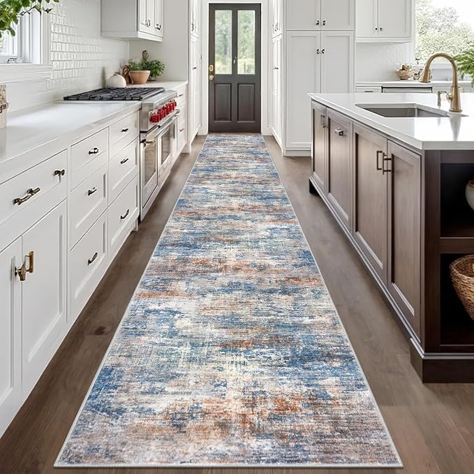 IOHOUZE Abstract Runner Rug 3x20 Ft Extra Long Washable Runners - Image 2