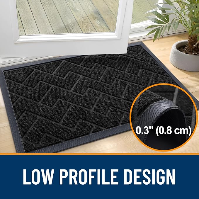 OLANLY Front Door Mat Indoor Outdoor Entrance, Waterproof All-Season, - Image 4