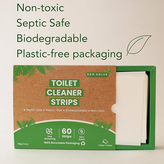 Toilet Bowl Cleaner Strips 60 Count, Unscented Eco-friendly, Septic Safe - Image 4
