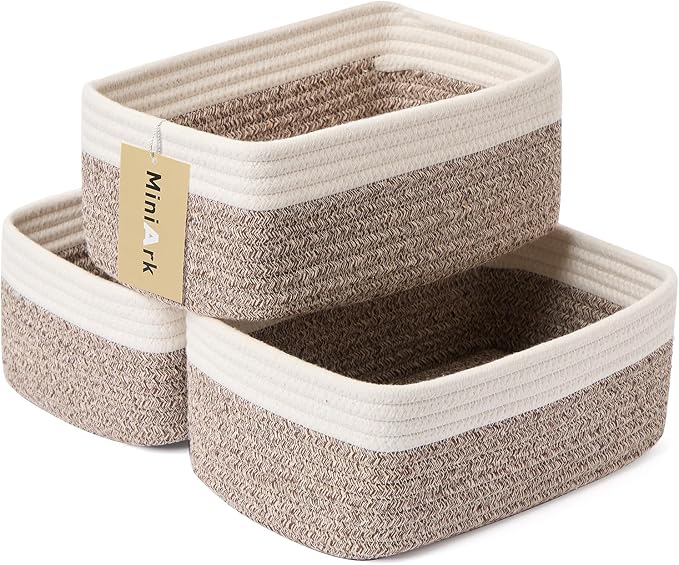 Small Storage Baskets for Organizing | Closet Organizer Bins | Shelf Toy Basket by MiniArkStorageBasketsHome