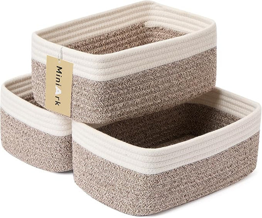 Small Storage Baskets for Organizing | Closet Organizer Bins | Shelf Toy Basket by MiniArkStorageBasketsHome
