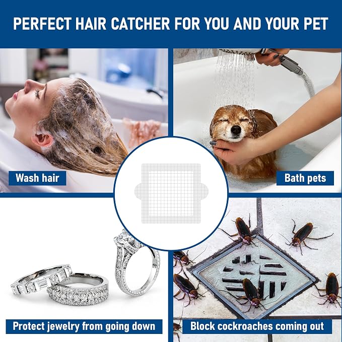 Disposable Hair Catcher Shower Drain Mesh Stickers, Hair Catchers - Image 5