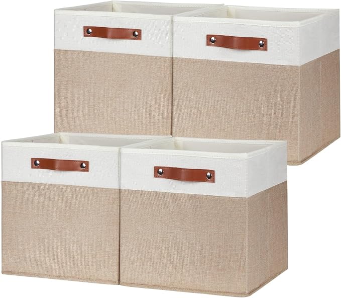 HNZIGE Fabric Baskets for Organizing 13x13 Storage Cubes, Cloth Storage Bins by HNZIGE