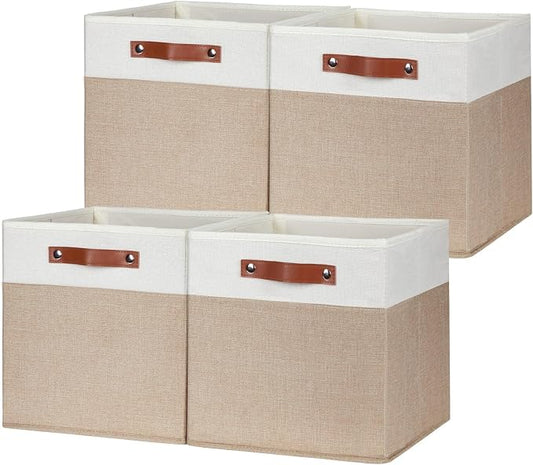 HNZIGE Fabric Baskets for Organizing 13x13 Storage Cubes, Cloth Storage Bins by HNZIGE