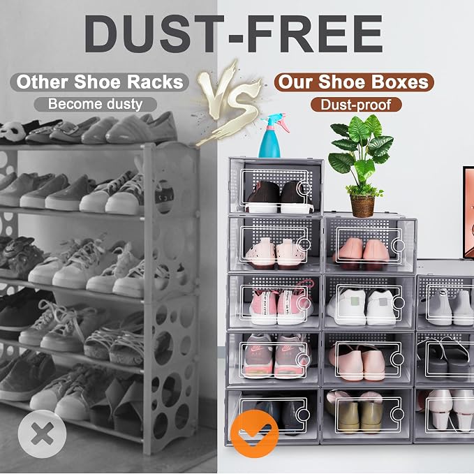 Kuject Large Shoe Organizers Storage Boxes - Image 4