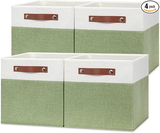 Temary 12 Inch Fabric Storage Cubes Storage Bins by TEMARY