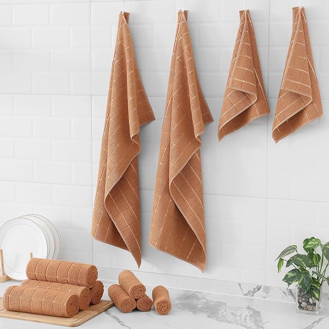 Homaxy Microfiber Kitchen Towels and Dishcloths Set, 12 Pack Soft and Absorbent - Image 8