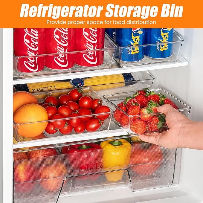 Criusia 22 Pcs Drawer Organizer Bins, Acrylic Non Slip Kitchen Drawer - Image 8