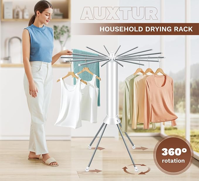 4-Legged Foldable Clothes Drying Rack - Image 8