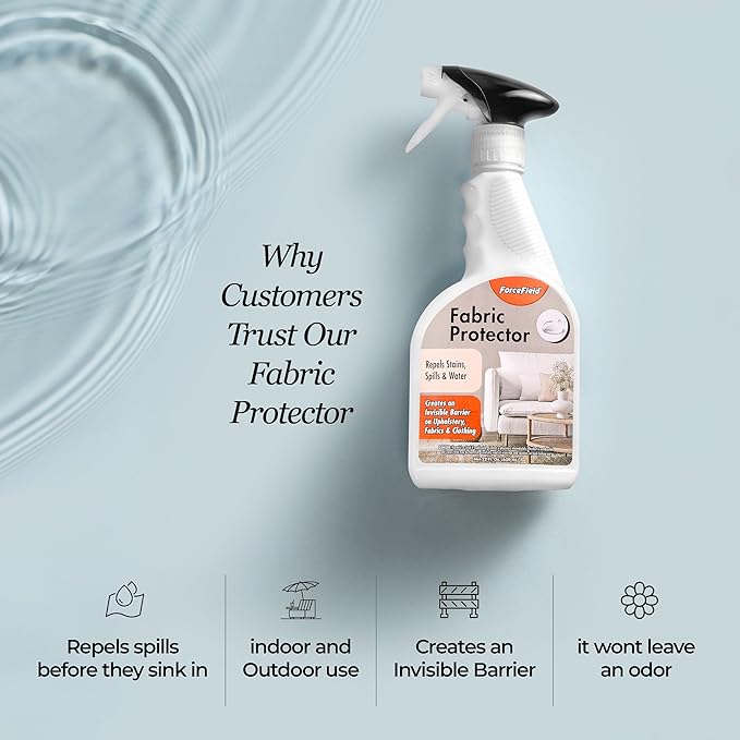 ForceField Fabric Protector Spray – Long-Lasting, Non-Toxic Water & Stain - Image 7