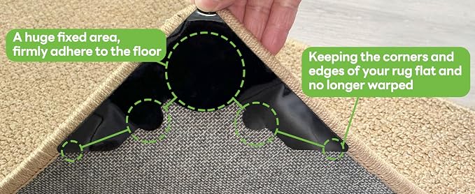 Rug Non Slip Grippers, Reusable Rug Tape Pads - Image 6