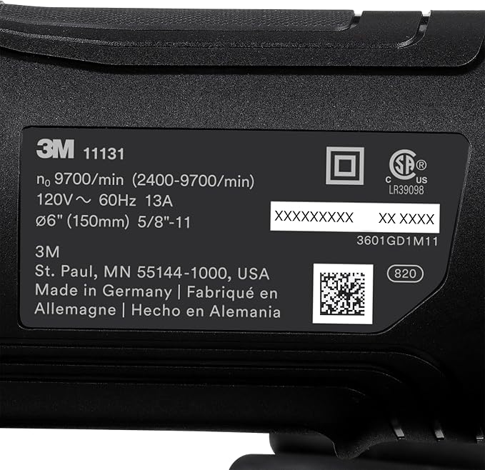 3M Electric Angle Grinder, 6 in Paddle Switch, - Image 7