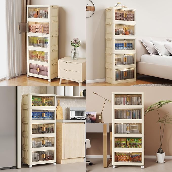 5 Tier Stackable Plastic Storage Bins - Image 7
