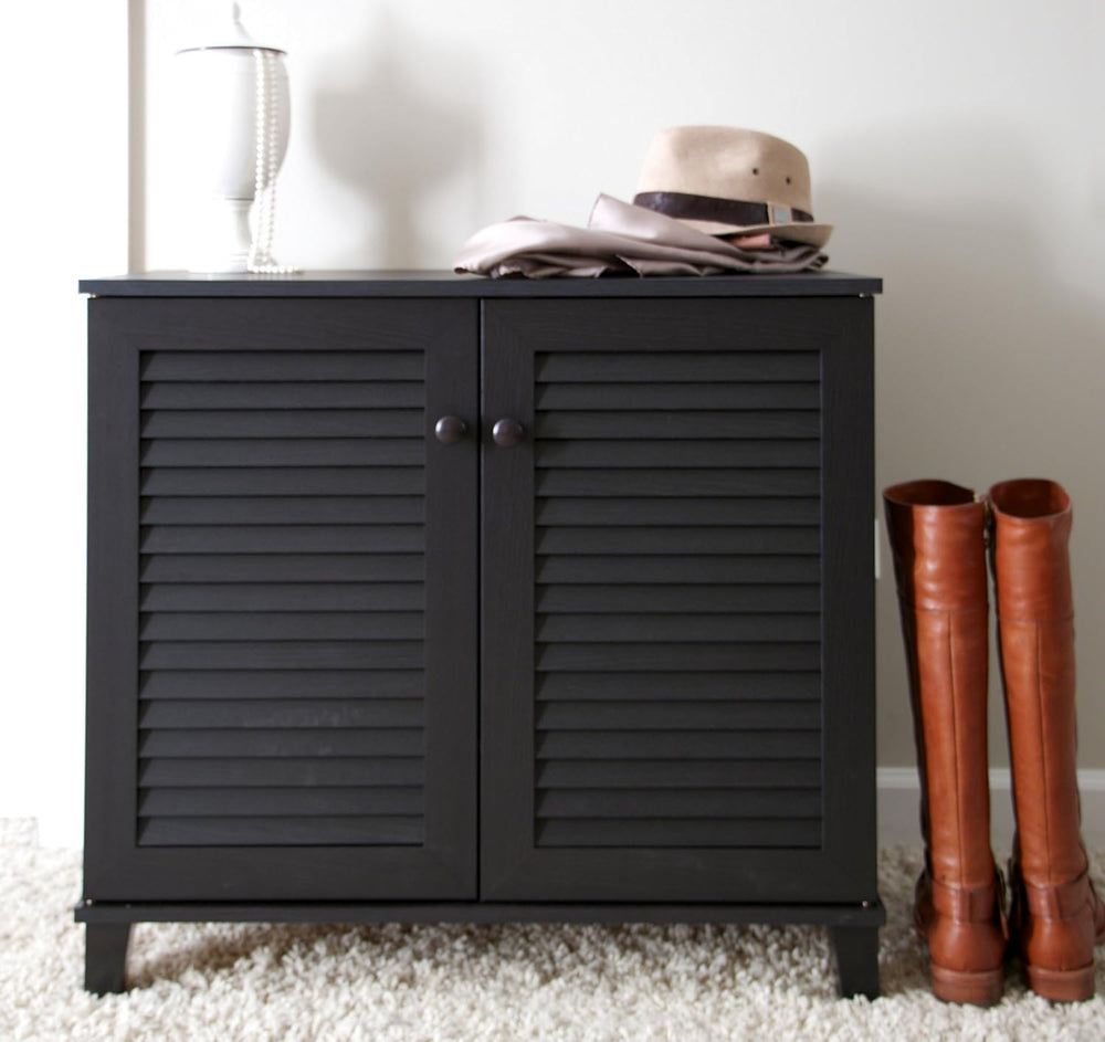 Baxton Studio FP-01LV-Espresso Studio Coolidge Shoe-Storage Cabinet, Espresso...