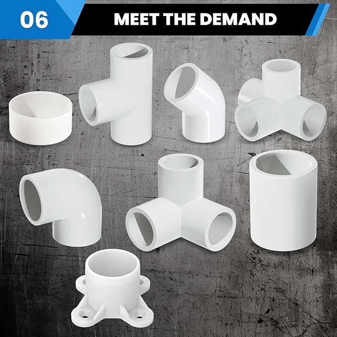 10 Pcs 1" PVC Flange Fittings, Table Screw Caps PVC Fittings - Image 7