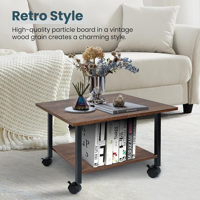 Printer Stand with Storage Under Desk Shelf, Desktop Printer Stand Organizer - Image 6