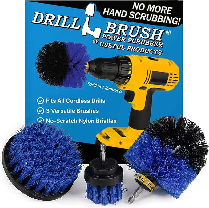 Drillbrush Boat Accessories – Kayak Cleaning Kit – Boat Cleaning Brush Kit – by Drillbrush