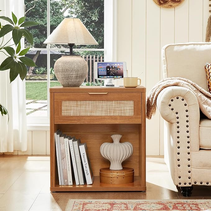 LEYAOYAO Rattan Nightstand - Image 5