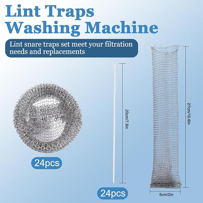 24 Pieces Stainless Steel Lint Traps - Image 2