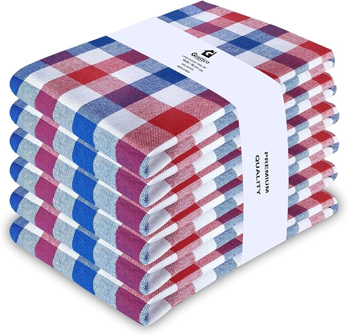 July 4th KitchenTowels Patriotic DishTowels 100% Cotton 18X28 Inches Highly by Gratico