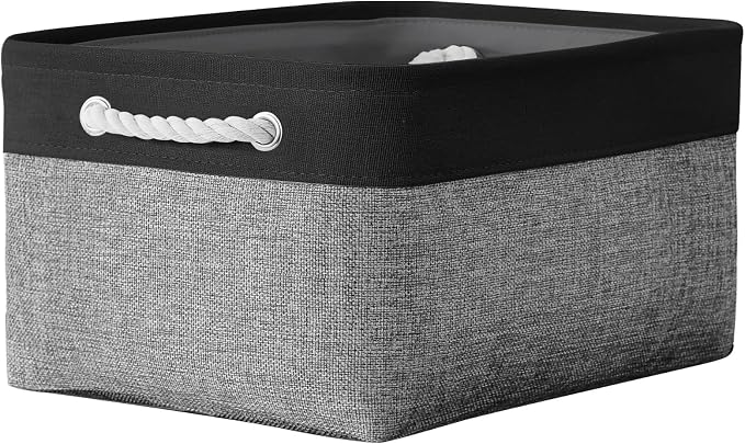 TheWarmHome Storage Basket for Organizing- 16x12x8 inch 1 Pack Fabric Storage by TheWarmHome