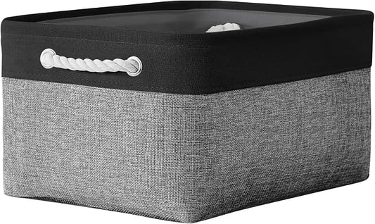TheWarmHome Storage Basket for Organizing- 16x12x8 inch 1 Pack Fabric Storage by TheWarmHome
