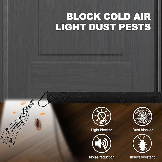 QUOLIX Triangle Under-Door Draft Stopper, Weighted Weather Stripping - Image 2