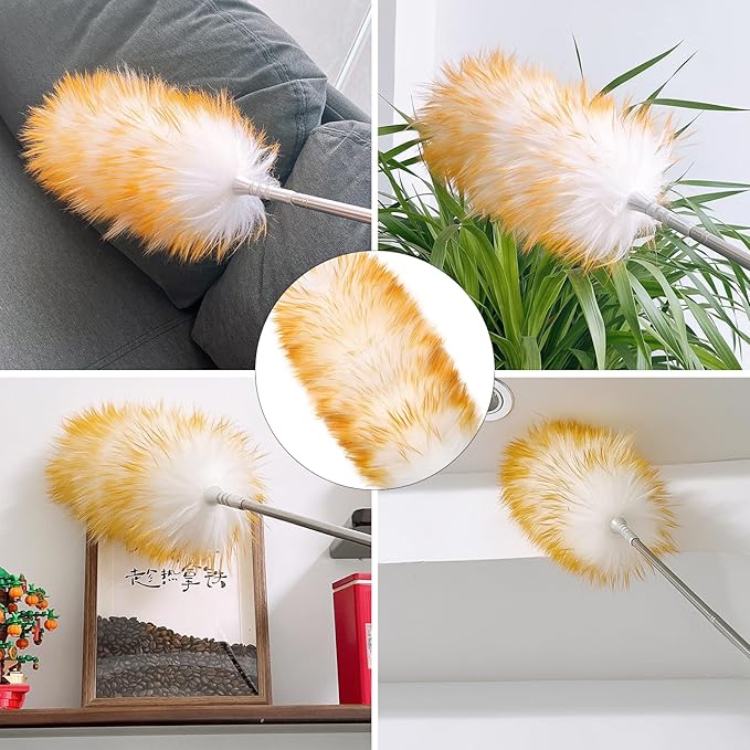 Feathers Duster, Long Telescoping Lambswool Dusters - Image 6