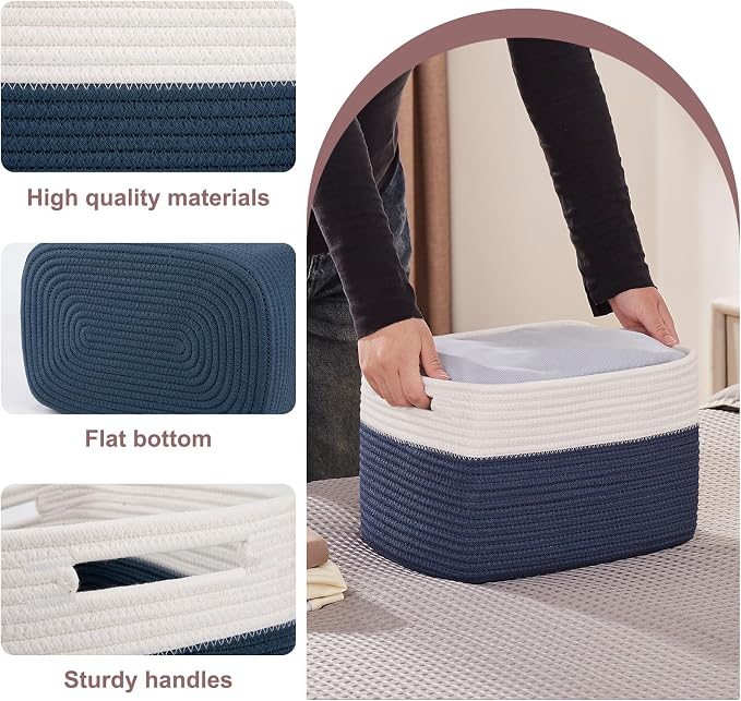 OIAHOMY 4 Pack Storage Baskets for Organizing, Basket for Shelves - Image 3
