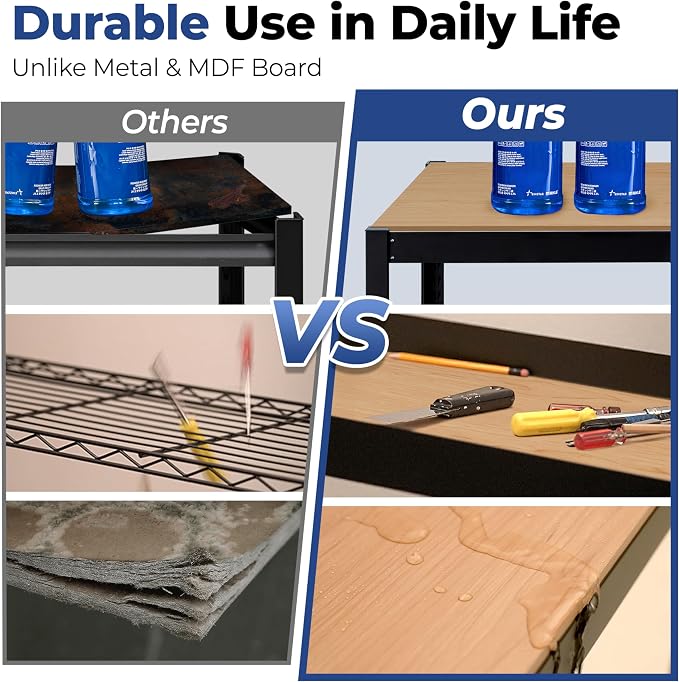 HOMEDANT House 5-Tier Metal Rolling Cart Shelf Rack Casters Heavy Duty - Image 16