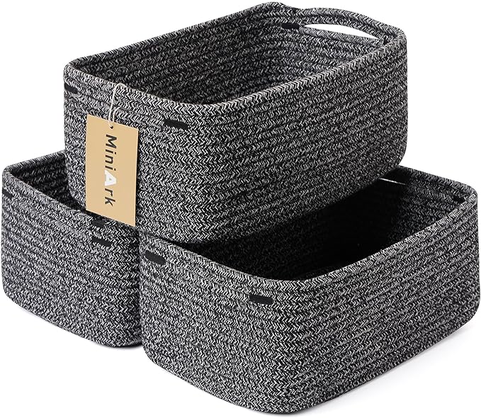 Small Storage Baskets for Organizing | Closet Organizer Bins | Shelf Toy Basket by MiniArkStorageBasketsHome