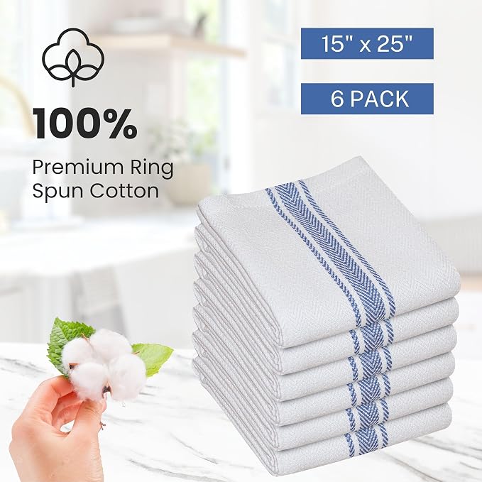 WHITEWRAP Kitchen Dish Towels for Kitchen, Highly Absorbent for Drying and - Image 5