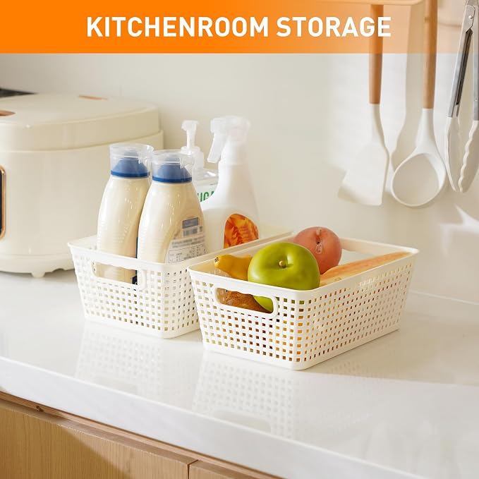 Plastic Storage Baskets With Lid, Storage Bins - Image 8