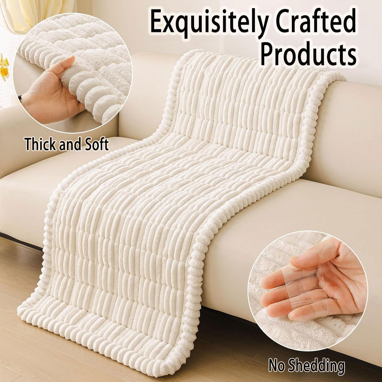 Couch Covers for Dogs，Sofa Covers Washable，Couch Cover for Sofa，Slip-Resistant and Durable Sofa Cover for 3 Cushion Couch，couches Protector from cat Claws(23.6in*47.2in, Light Coffee)