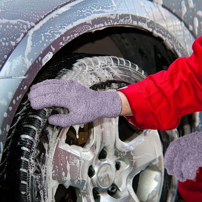 Patelai 3 Pairs Microfiber Plant Dusting Gloves Leaf Cleaning Gloves - Image 4