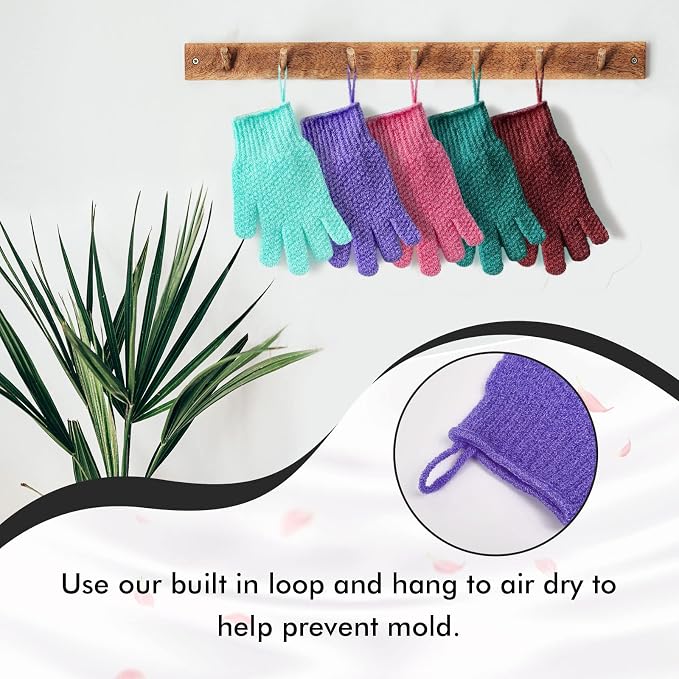Evridwear Exfoliating Dual Texture Bath Gloves - Image 4