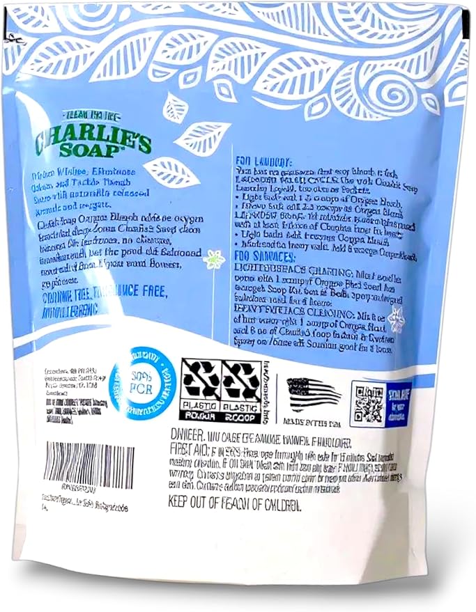 Charlie’s Soap Oxygen Bleach Powder – Chlorine-Free Laundry Whitener & Stain - Image 2