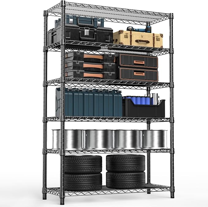 4080 lbs Steel Storage Shelving 6-Tier Utility Shelving Unit Steel Organizer by MEIGAOPLASTICANDMETALHKCOLIMITED