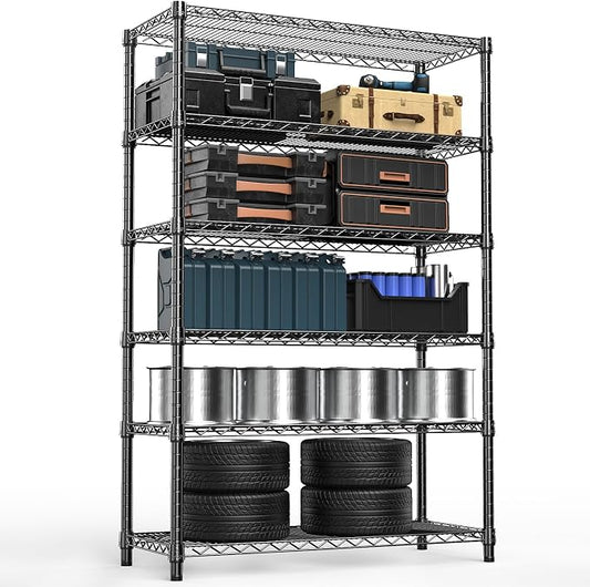 4080 lbs Steel Storage Shelving 6-Tier Utility Shelving Unit Steel Organizer by MEIGAOPLASTICANDMETALHKCOLIMITED