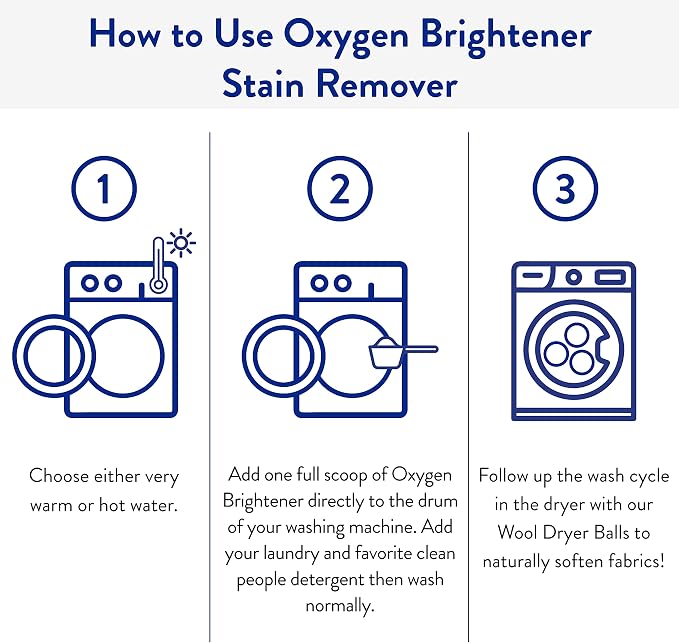 The Clean People Oxygen Brightener Stain Remover | Bleach Alternative, Simple - Image 4