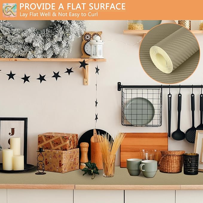 Self-Adhesive Shelf Liner Kitchen Liner, Waterproof Backed Paper Easy Peel and - Image 6